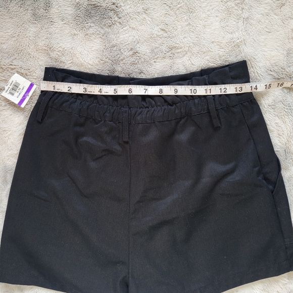 Missing Belt NWOT Steve Madden Black High Waisted Paperbag Shorts Women's Small - Picture 7 of 7